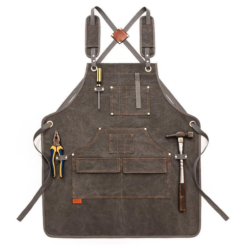 Workshop Tools Logo - Canvas Apron With Printed Logo Barber