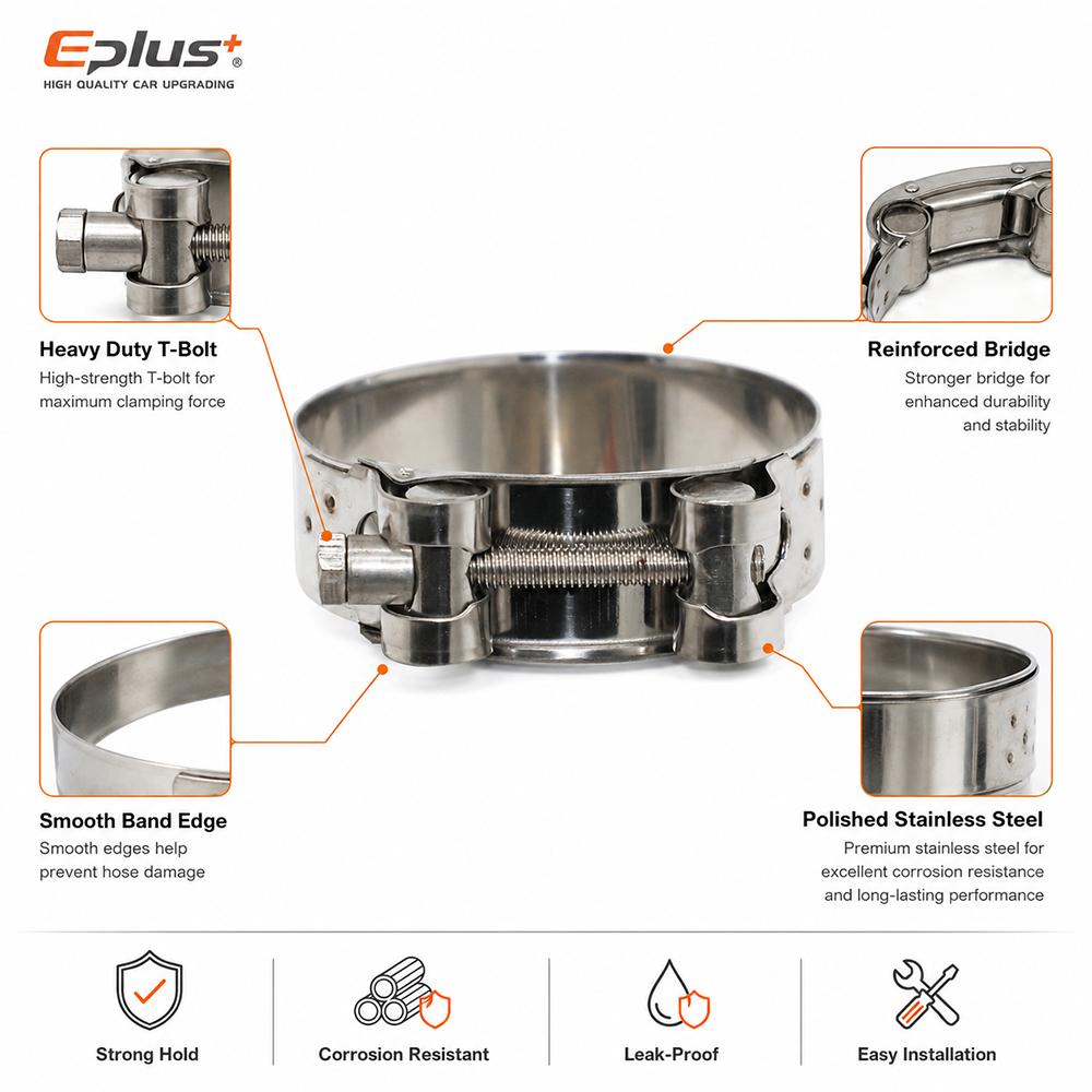 10PCS Stainless Steel European - Pipe Clamp Bar recension och pris