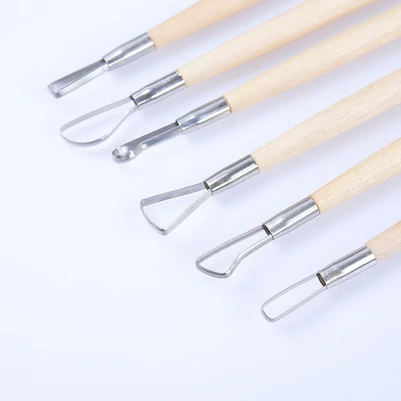 6PCS wooden handle wax pottery - Workshop Tools For Carpentry recension och pris